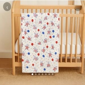 Laura Ashley Vintage "Mother & Child" Baby Blanket Made in Great Britain